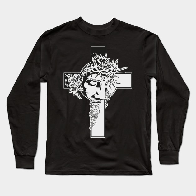 jesus christ Long Sleeve T-Shirt by PaperHead